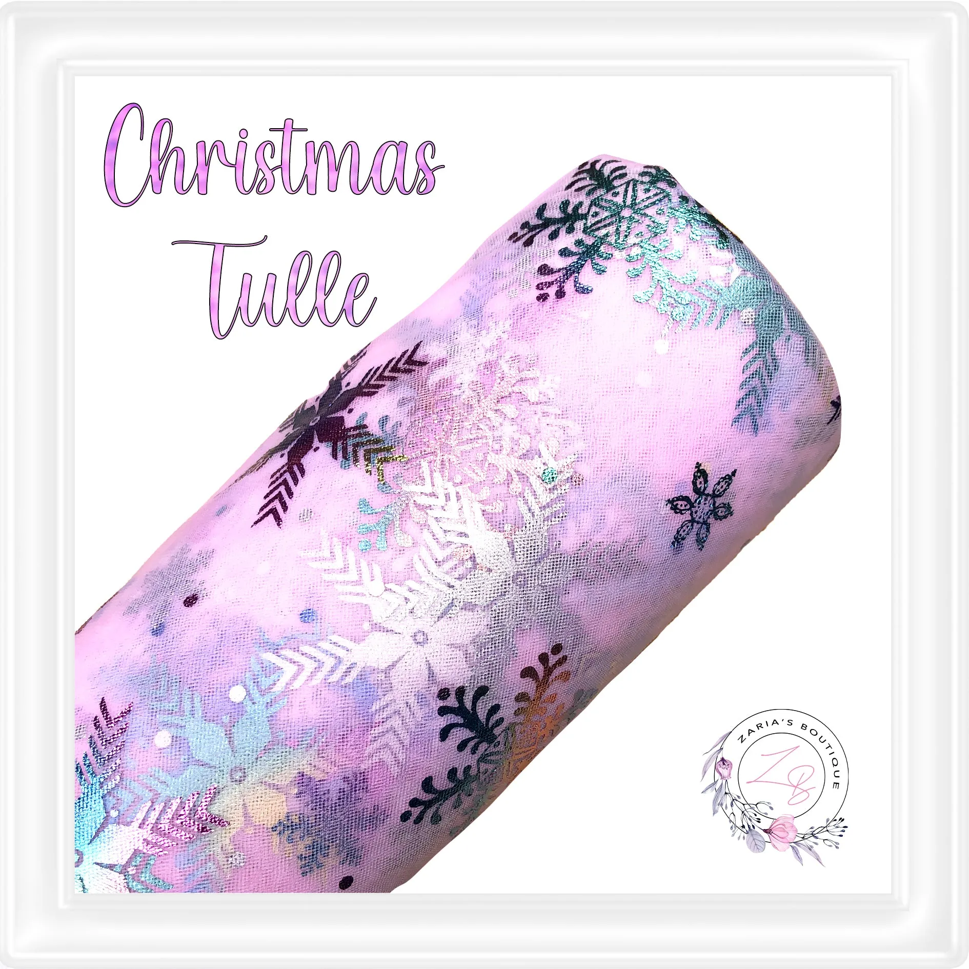 ⋅ Christmas Snowflake Tulle ⋅
