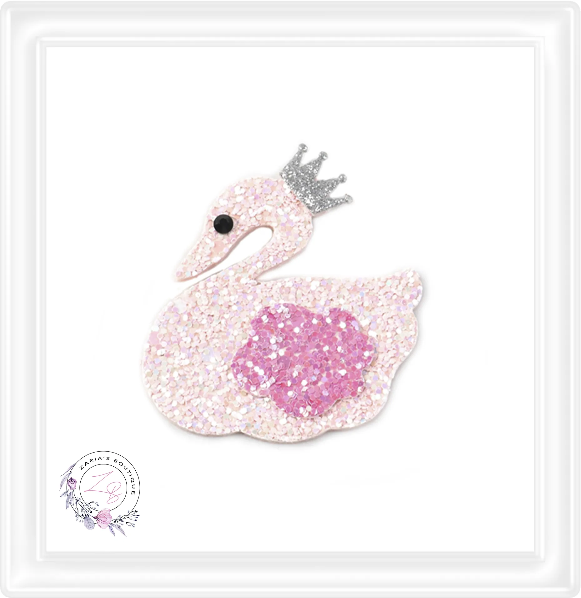 ⋅ Floral Peach Swans ⋅ Premium Vegan Faux Leather & Glitter Bundle