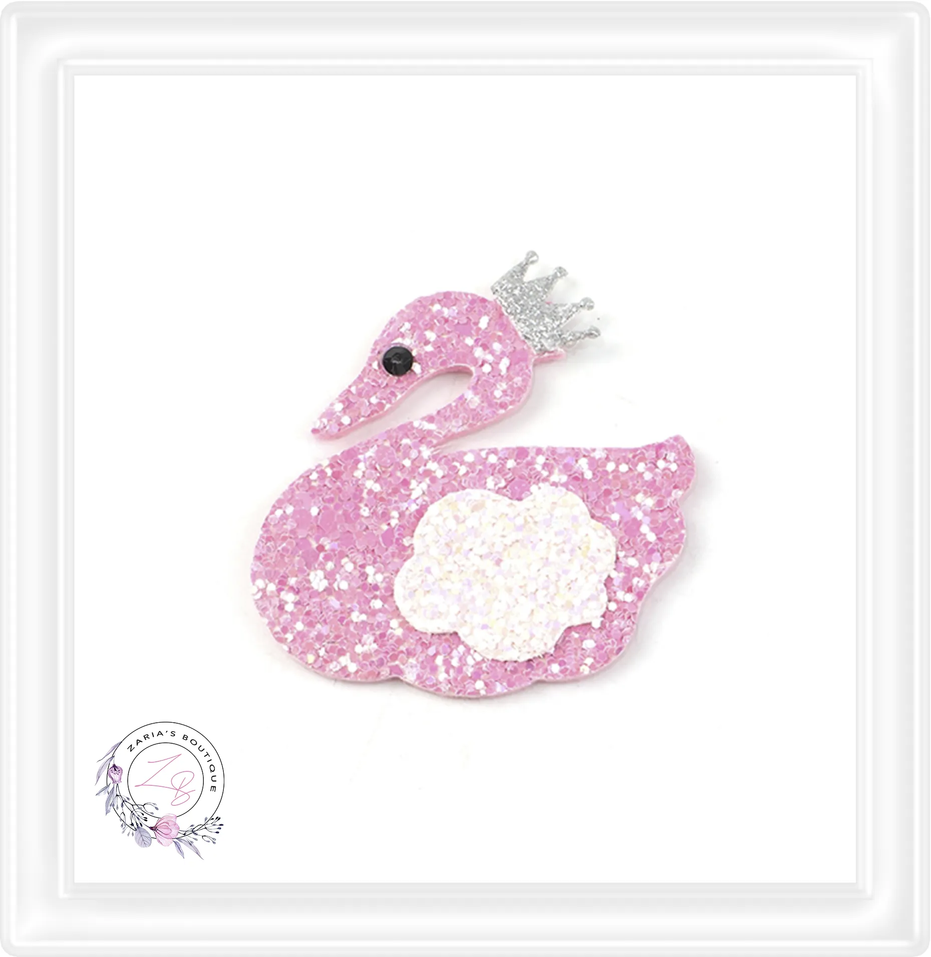 ⋅ Floral Peach Swans ⋅ Premium Vegan Faux Leather & Glitter Bundle