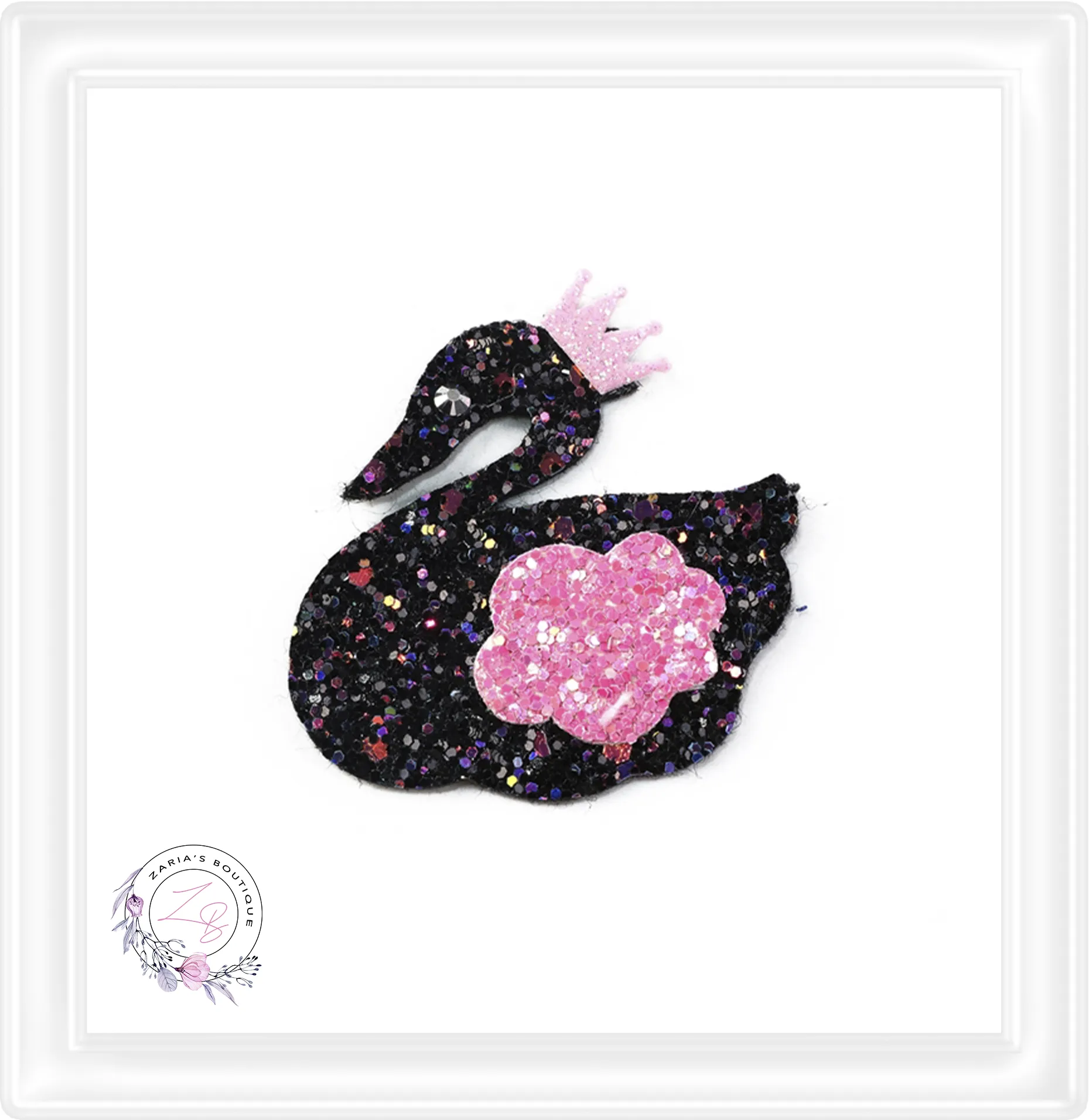 ⋅ Floral Peach Swans ⋅ Premium Vegan Faux Leather & Glitter Bundle