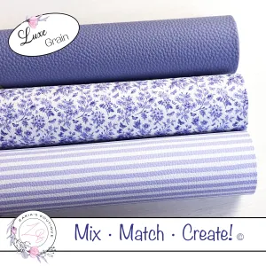 ⋅ French Blue Toile ⋅ Vegan Faux Leather ⋅ Mix Match Create ©
