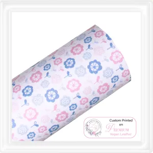 ⋅ Pastel Blossoms ⋅ Custom Printed Premium Vegan Faux Leather ⋅