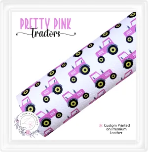 ⋅ Pretty Pink Tractors ⋅ Premium Custom Vegan Faux Leather