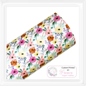 ⋅ Spring Blooms ⋅ Custom Printed Premium Vegan Faux Leather ⋅
