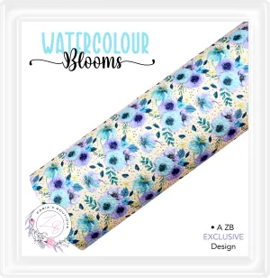 ⋅  Watercolour Blooms ⋅ Exclusive Luxe Vegan Faux Leather ⋅ Sheets or Rolls! ⋅
