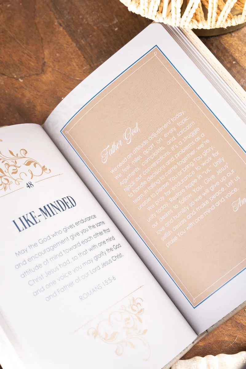 101 Prayers for Mr. & Mrs. Gold Faux Leather Book