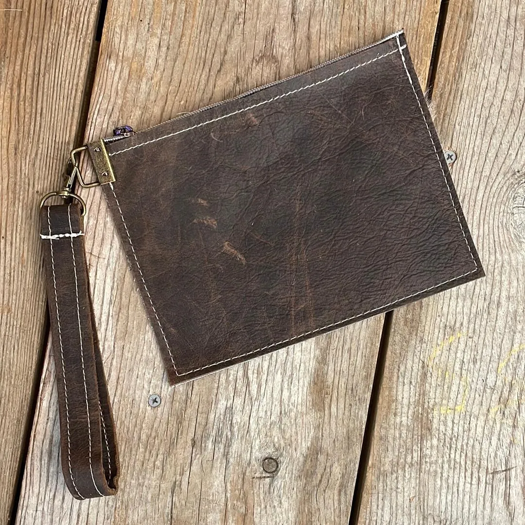 124 Make-up bag - Tricolor w/ Deadwood Roses