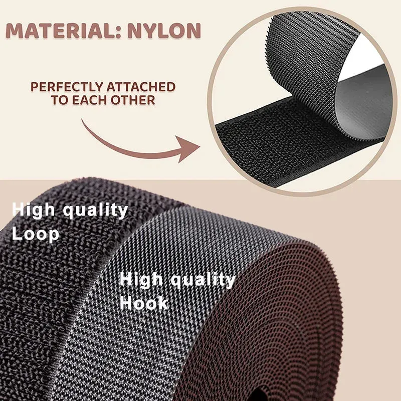 1M/Pairs Sew on Hook and Loop Tape Strips Non-Adhesive Fastener Tape Fabric Nylon Sticky Strips For Clothes DIY Crafts 20-100mm