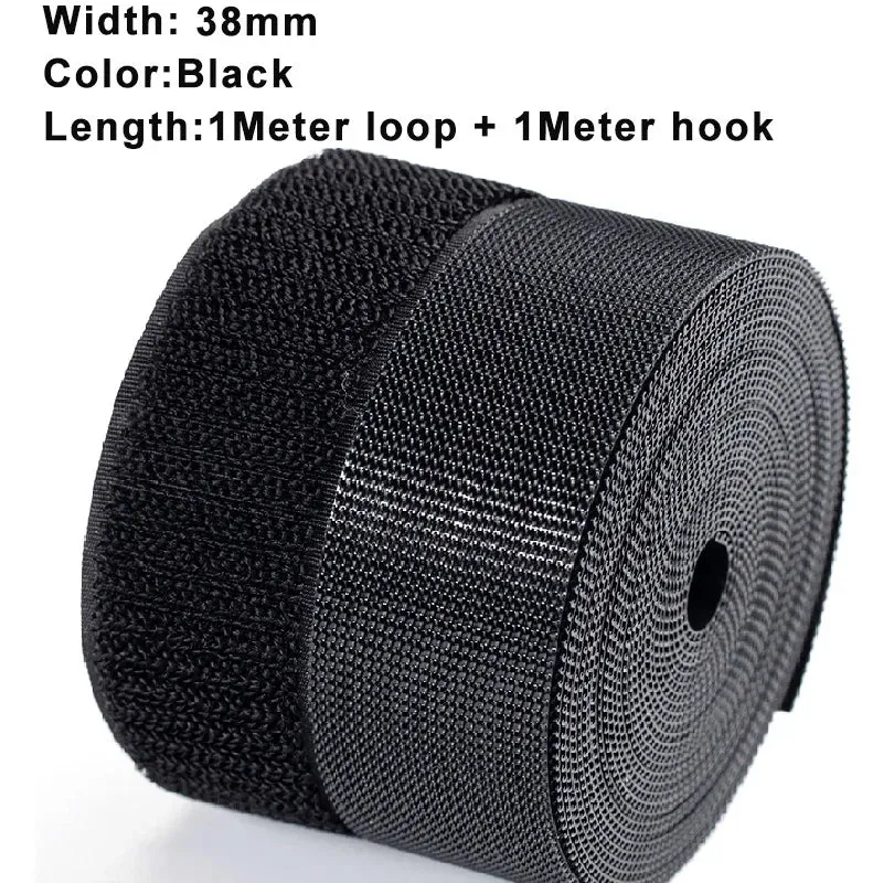 1M/Pairs Sew on Hook and Loop Tape Strips Non-Adhesive Fastener Tape Fabric Nylon Sticky Strips For Clothes DIY Crafts 20-100mm