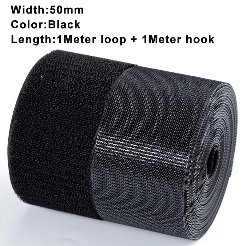 1M/Pairs Sew on Hook and Loop Tape Strips Non-Adhesive Fastener Tape Fabric Nylon Sticky Strips For Clothes DIY Crafts 20-100mm