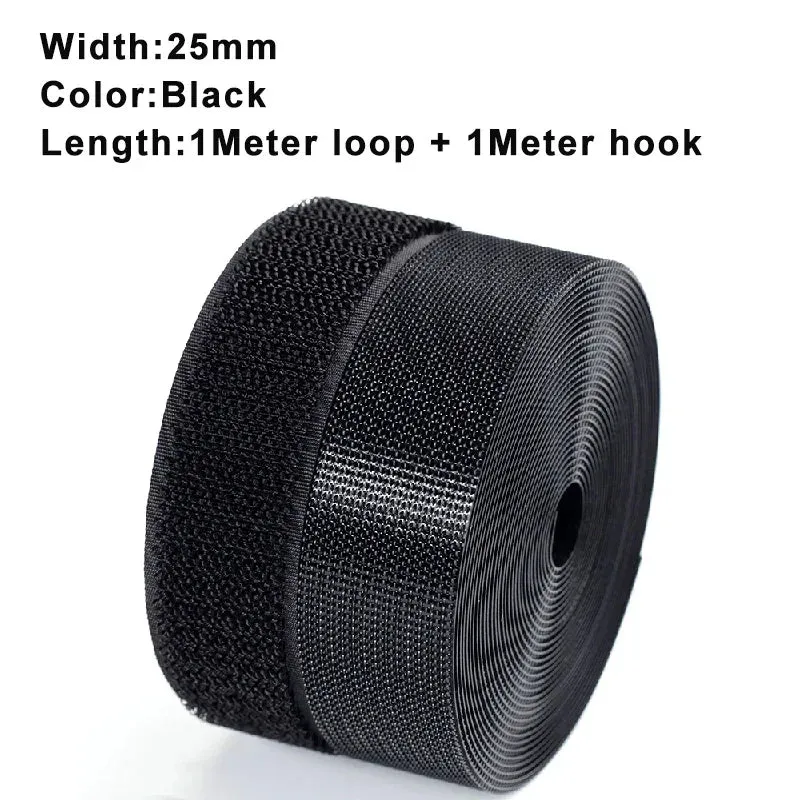 1M/Pairs Sew on Hook and Loop Tape Strips Non-Adhesive Fastener Tape Fabric Nylon Sticky Strips For Clothes DIY Crafts 20-100mm