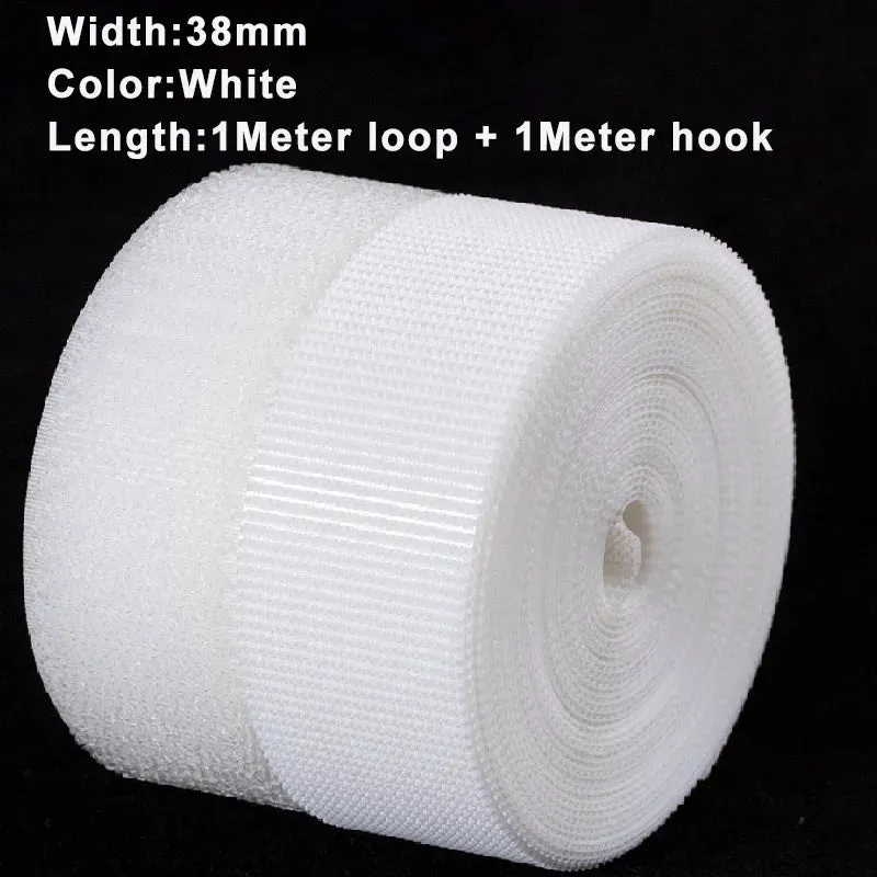 1M/Pairs Sew on Hook and Loop Tape Strips Non-Adhesive Fastener Tape Fabric Nylon Sticky Strips For Clothes DIY Crafts 20-100mm
