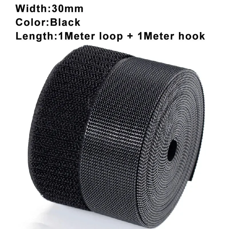 1M/Pairs Sew on Hook and Loop Tape Strips Non-Adhesive Fastener Tape Fabric Nylon Sticky Strips For Clothes DIY Crafts 20-100mm