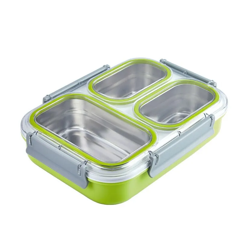 3 Compartment Stainless Steel Lunch Box
