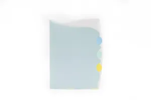 4-Compartment L Shaped Plastic Folder