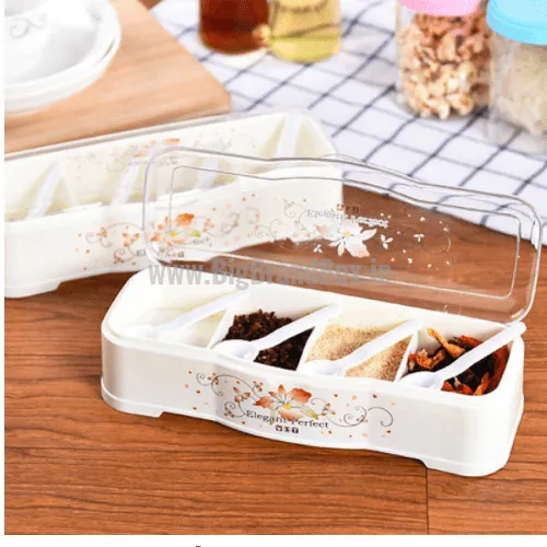 4 Compartment Spice Storage Container Rack
