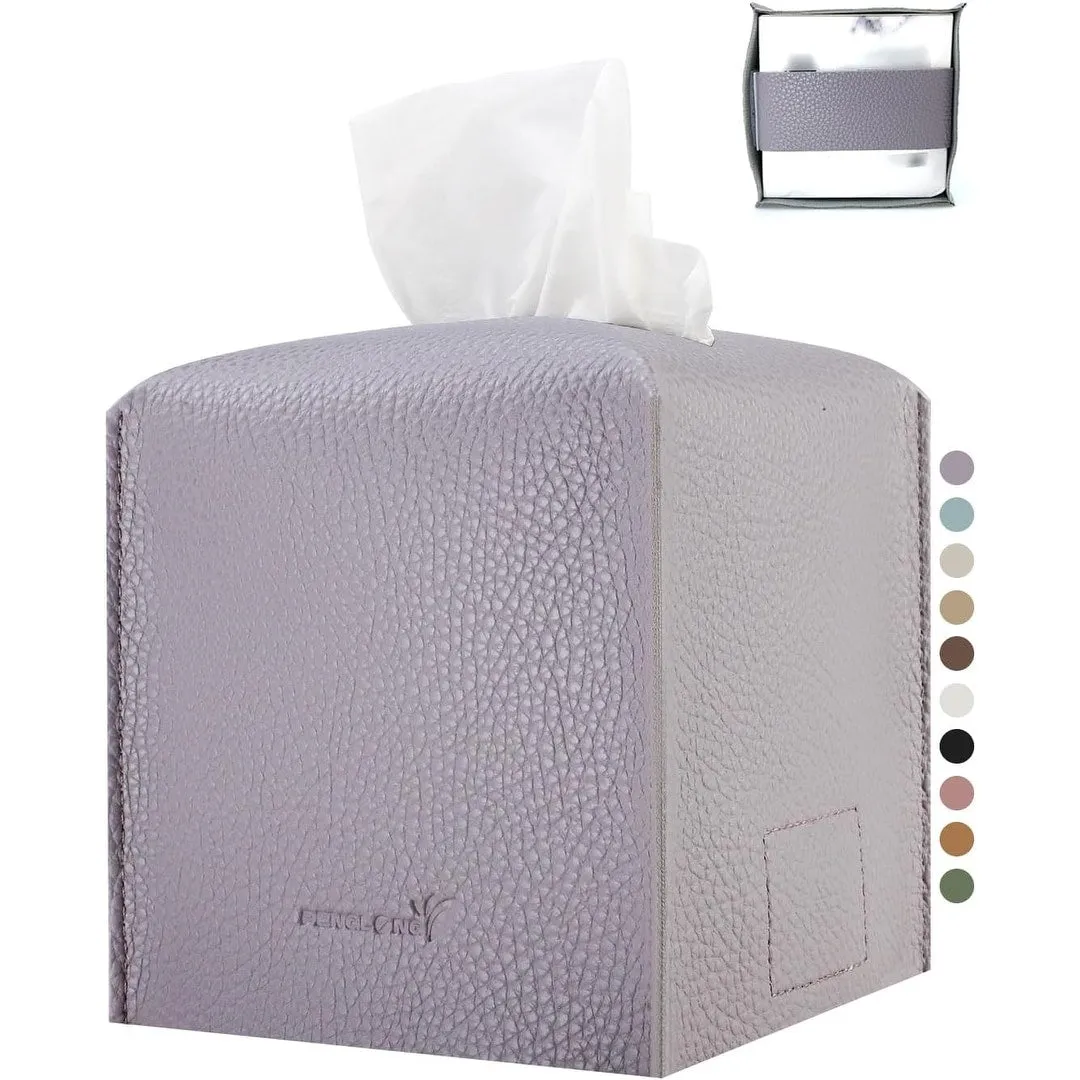 5X5X5'' PU Leather Tissue Holder