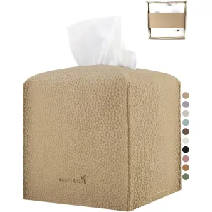 5X5X5'' PU Leather Tissue Holder
