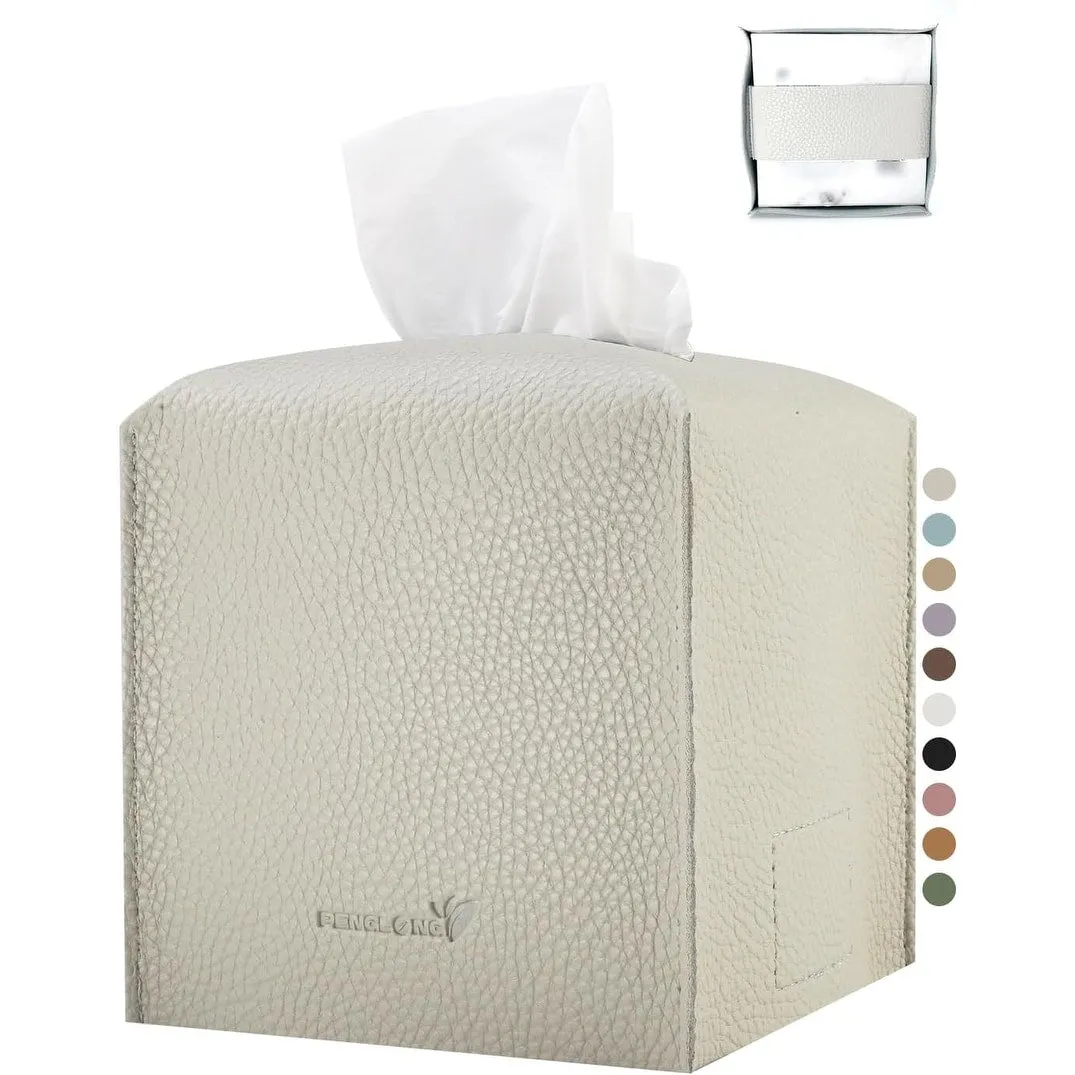5X5X5'' PU Leather Tissue Holder