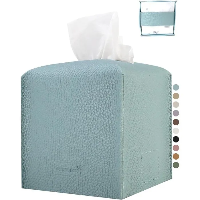 5X5X5'' PU Leather Tissue Holder