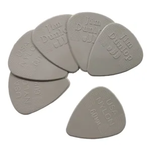 6 x Dunlop Nylon Standard Guitar Picks 0.60mm