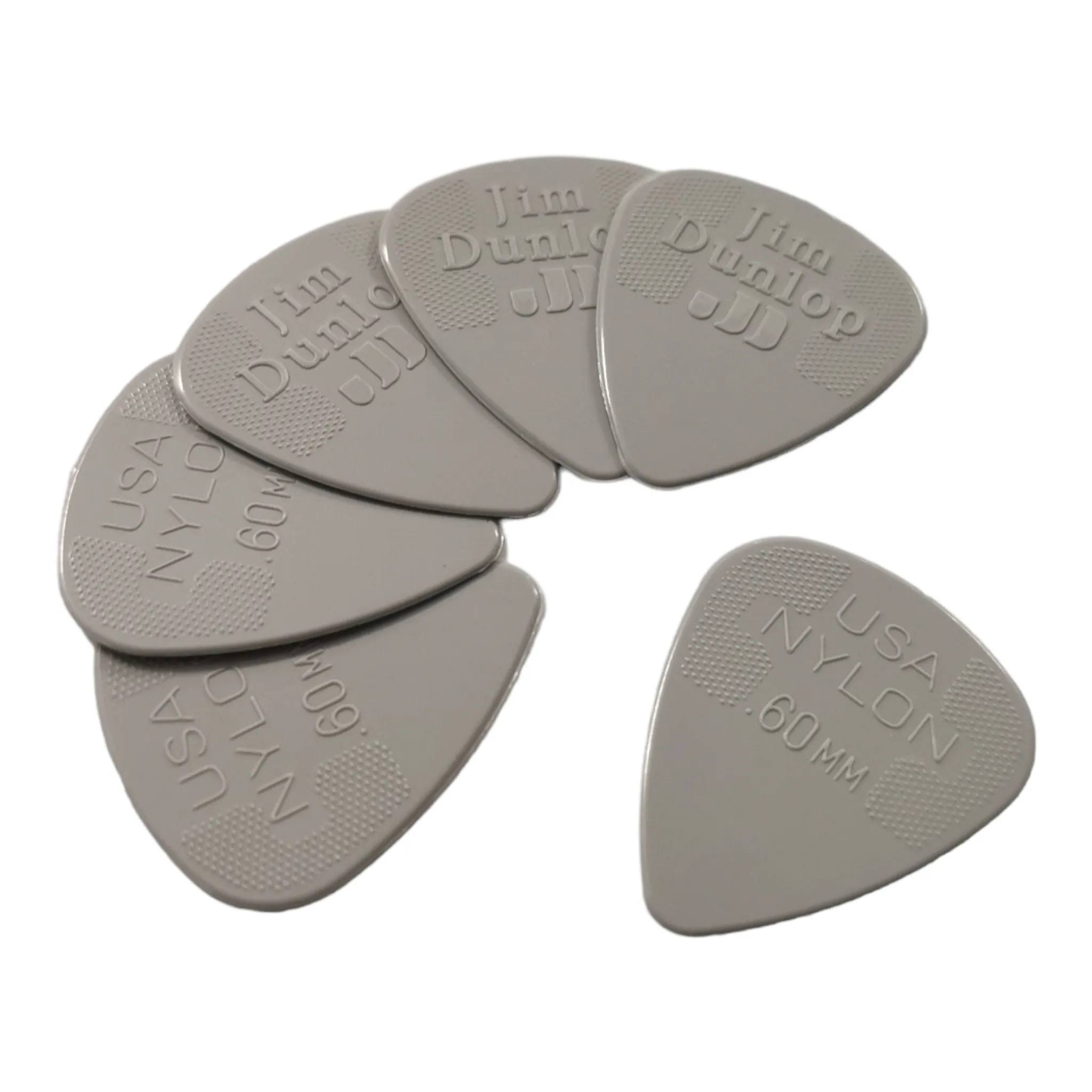 6 x Dunlop Nylon Standard Guitar Picks 0.60mm