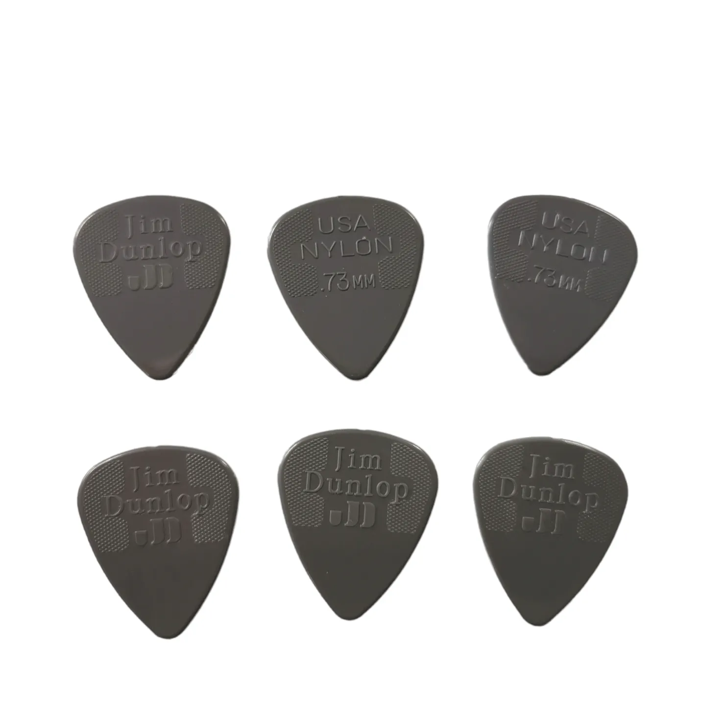 6 x Dunlop Nylon Standard Guitar Picks .73mm