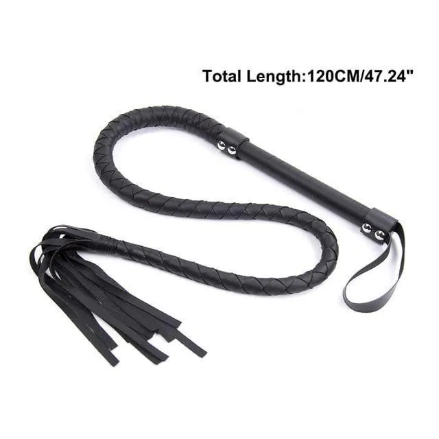 85CM/120CM PU Leather Soft Horse Whip Bondage Flogger Fetish BDSM Sex Spanking Policy Knout