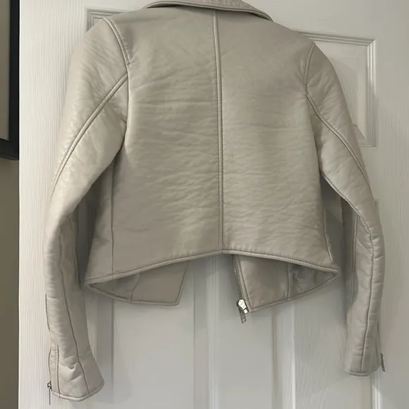 Abercrombie &amp; Fitch Cream Moto Jacket