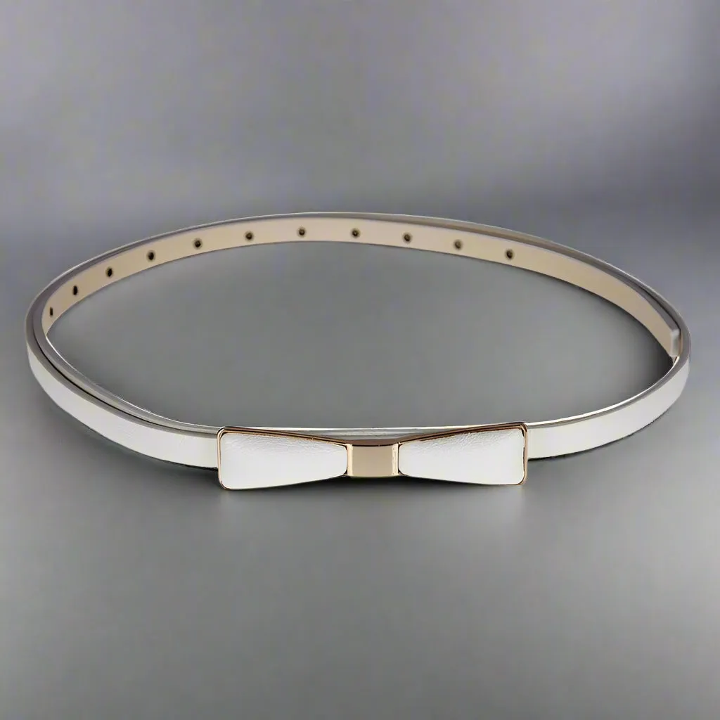 Adjustable Length Retro-Inspired Metal Bow Belt