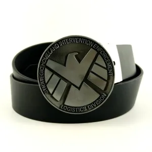 Agents of  S.H.I.E.L.D. Shield Avengers Cowboys Cowgirls Western Metal Round Belt Buckle Texas Mens Pu Leather Belts For Jeans