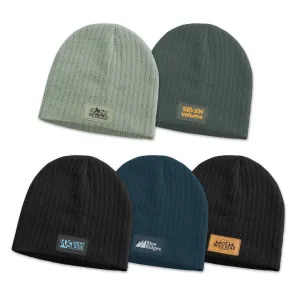 agogo Nebraska Cable Knit Beanie with Patch