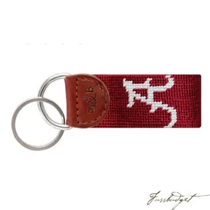 Alabama (Garnet) Needlepoint Key Fob