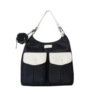 'Alice' Shoulder Bag Black and Cream