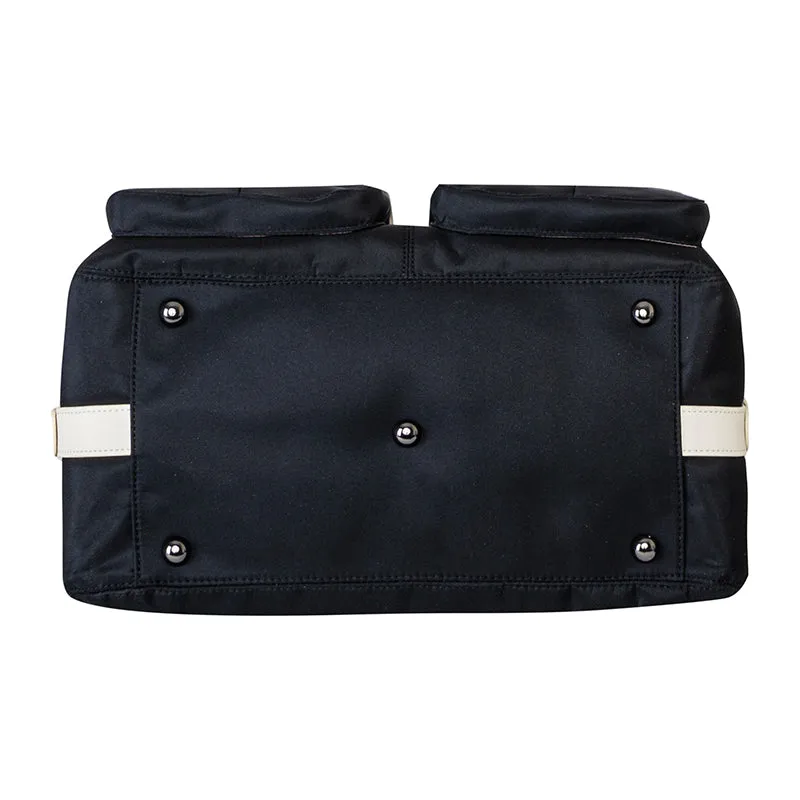 'Alice' Shoulder Bag Black and Cream