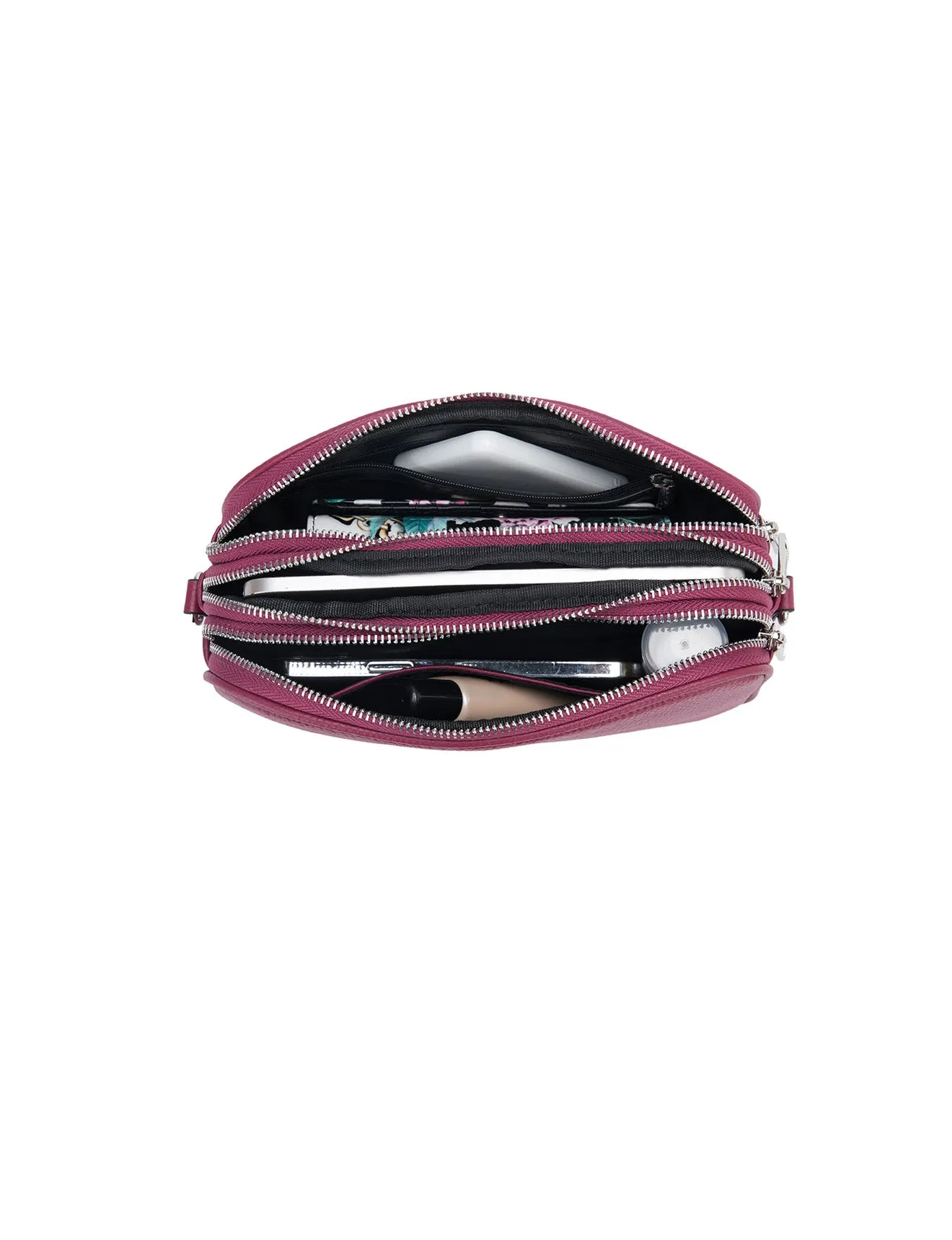 ALLY TRIPLE COMPARTMENT CROSSBODY -E1-0811A-RAS- SALE