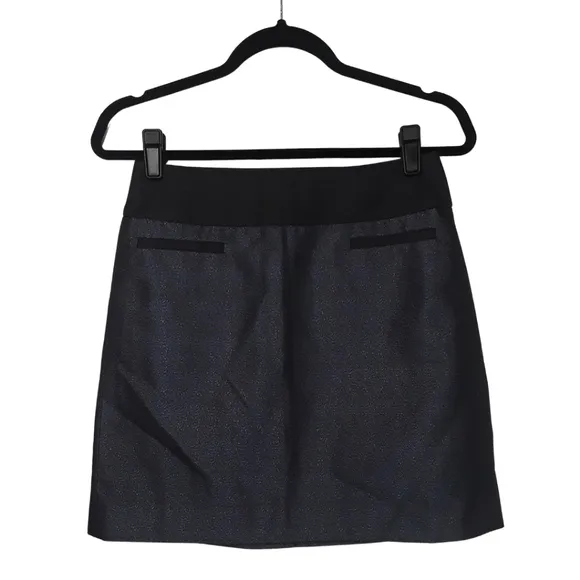 ANN TAYLOR LOFT Blue Denim A Line Skirt 0 XSmall NWT