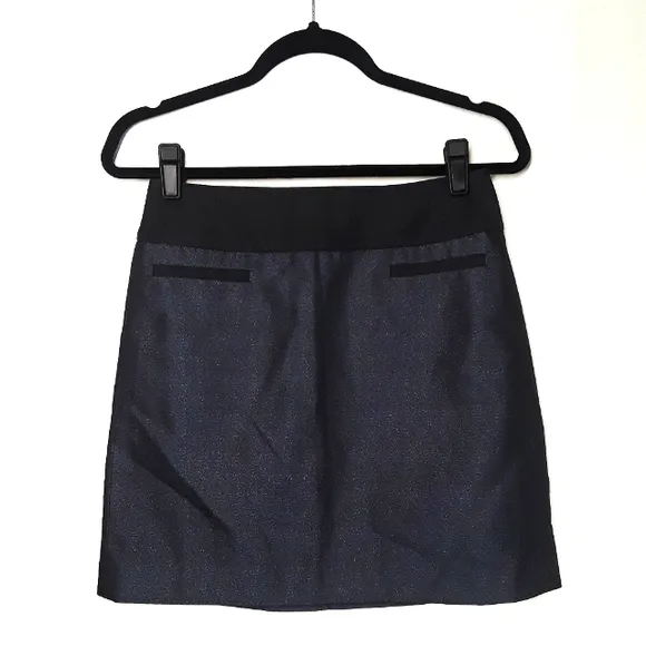 ANN TAYLOR LOFT Blue Denim A Line Skirt 0 XSmall NWT