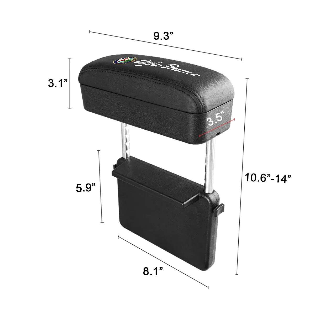 Armrest Box Protector for Center Console, Custom Fit For Your Cars, Armrest Extender General Motors Elbow & Forearm Wrist Rest Support Adjustable Height Comfort Pads