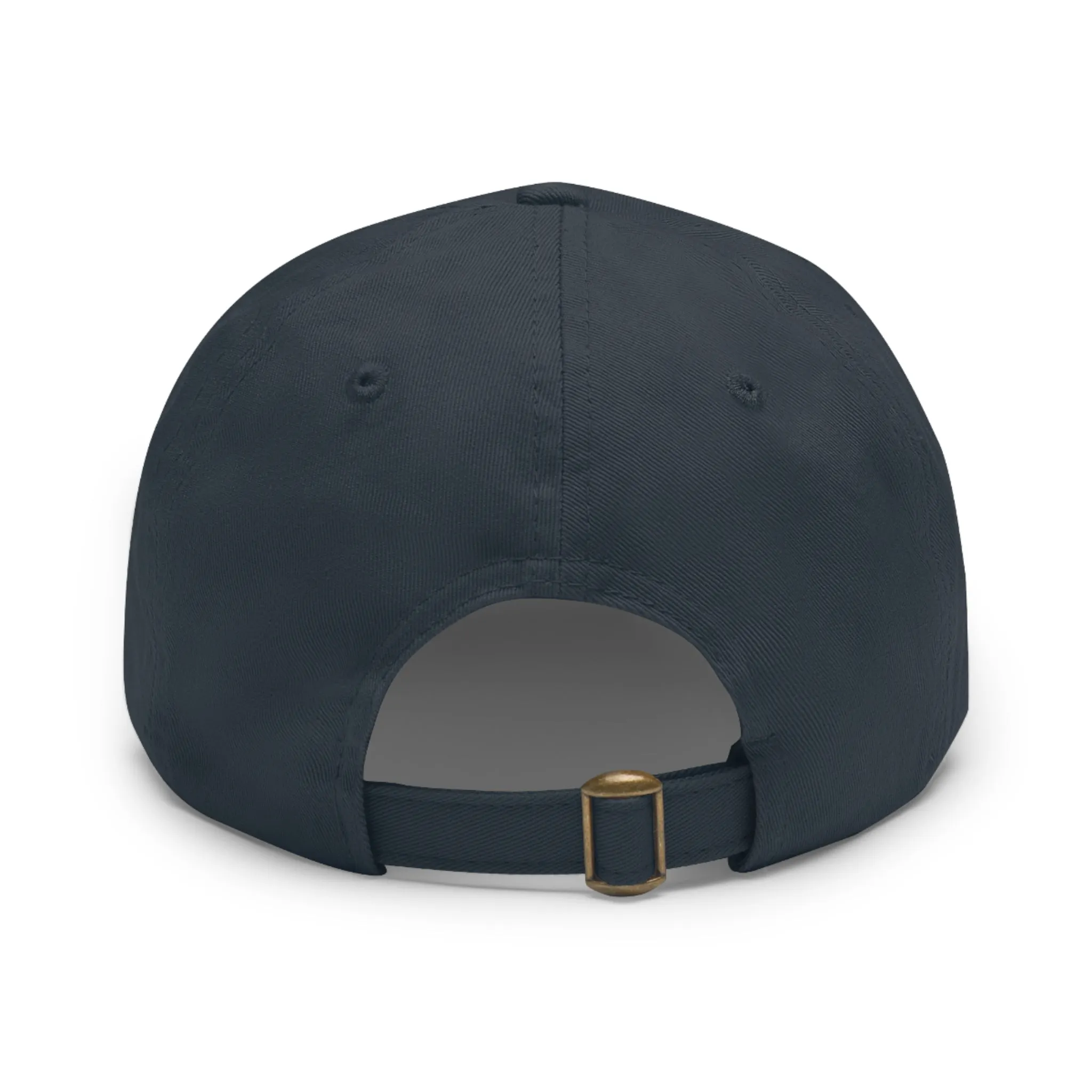 Ask Me About Real Estate Dad Hat with Leather Patch (Round)