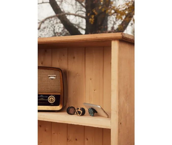 Atrium Turquoise Leather Phone Socket