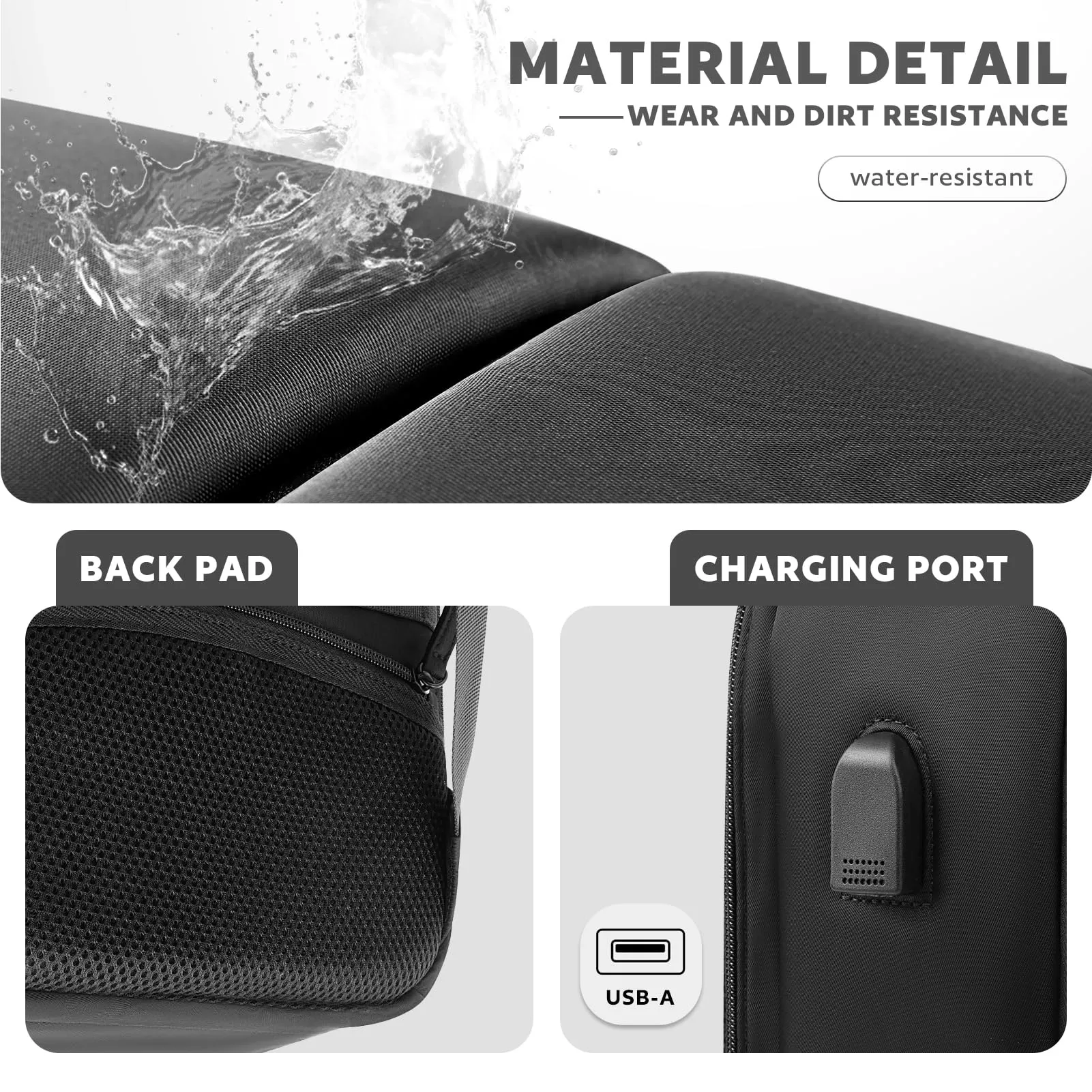 AUROTIER Barber Bag with Insulated Pocket, Portable Backpack for Clippers and Supplies, Travel Hairstylist Smart Bag with USB Charging Port, Water-resistant, Black