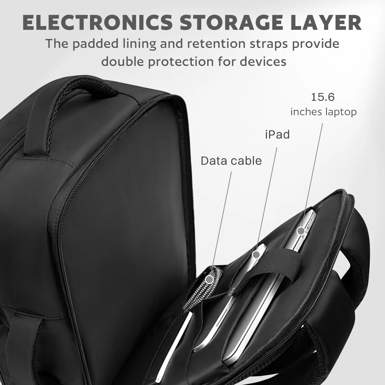 AUROTIER Barber Bag with Insulated Pocket, Portable Backpack for Clippers and Supplies, Travel Hairstylist Smart Bag with USB Charging Port, Water-resistant, Black