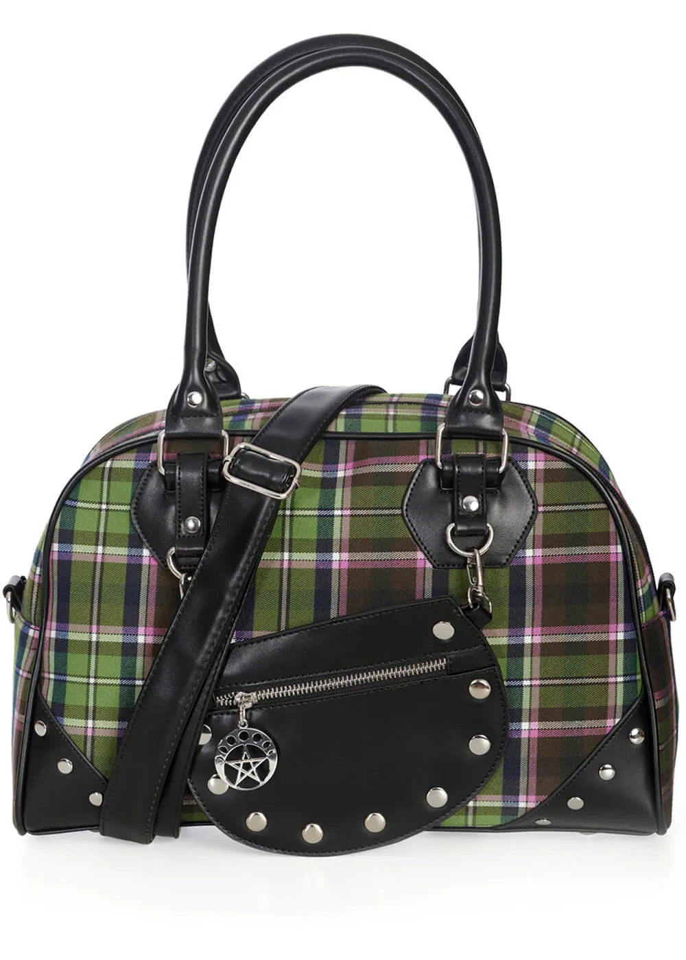 Banned New Warren Tartan Bag Green