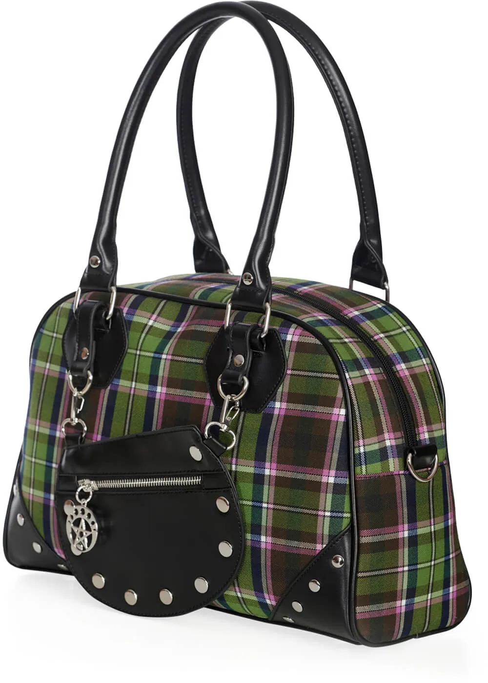 Banned New Warren Tartan Bag Green