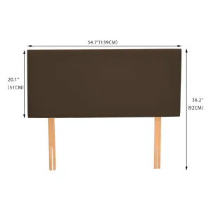 Bed Frame Bed head PU Leather With Wooden Leg Double Size