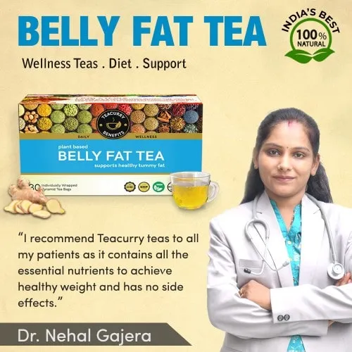 Belly Fat Tea - Reduce Belly Fat Naturally - For Both Men & Women - Tummy Fat Tea for both Men and Women