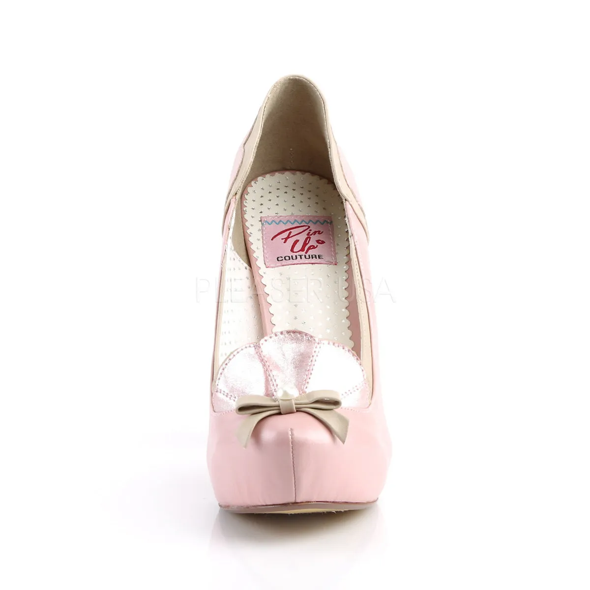 BETTIE-20  Baby Pink-Tan Faux Leather