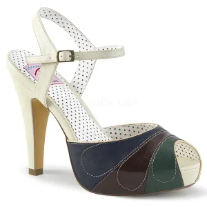 BETTIE-27  Cream Multi Faux Leather