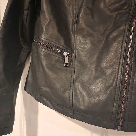 Black INC faux leather jacket